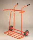 Welding bottle trolley for carrying Oxygen and Propane gas bottles