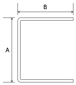 Even leg channel section highlighting dimensions