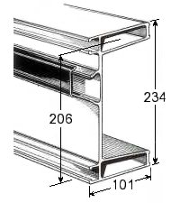 Aluminium bumper.