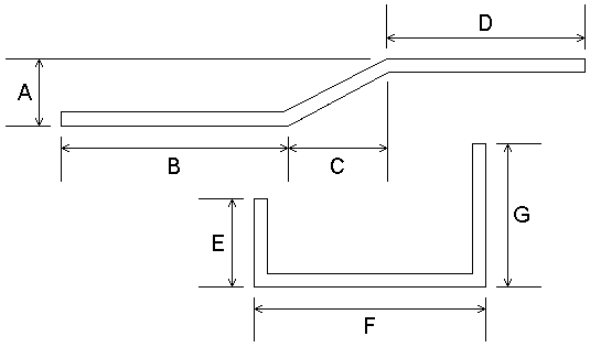 Standard shape 19 headers (2 PART) highlighting dimensions