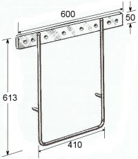 Metallic Stabiliser for mud flap