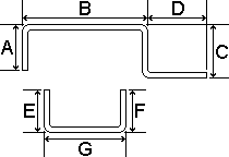 Standard rear post highlighting dimensions. Larger image available.