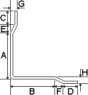 Modified shape 1b post highlighting dimensions. Larger image available.