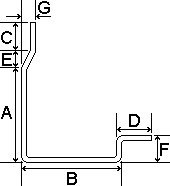 Modified shape 1c post highlighting dimensions. Larger image available.