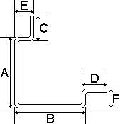 Standard shape 2 front post highlighting dimensions. Larger image available.
