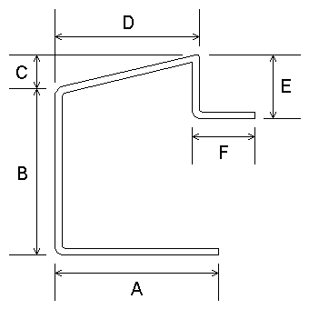 Rear sill section highlighting dimensions