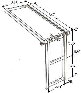 Folding step 630mm x 346mm x 647mm