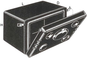 High density black polyethylene toolbox.