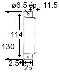 PVC end cap for rail width 132mm