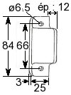 PVC end cap for rail width 84mm