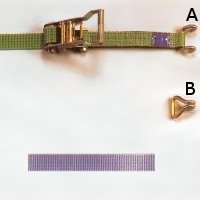 9metre x 50mm, 7500kg Ratchet Strap Assembly with Double Security Ratchet.
