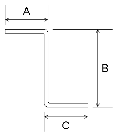 Z section highlighting dimensions